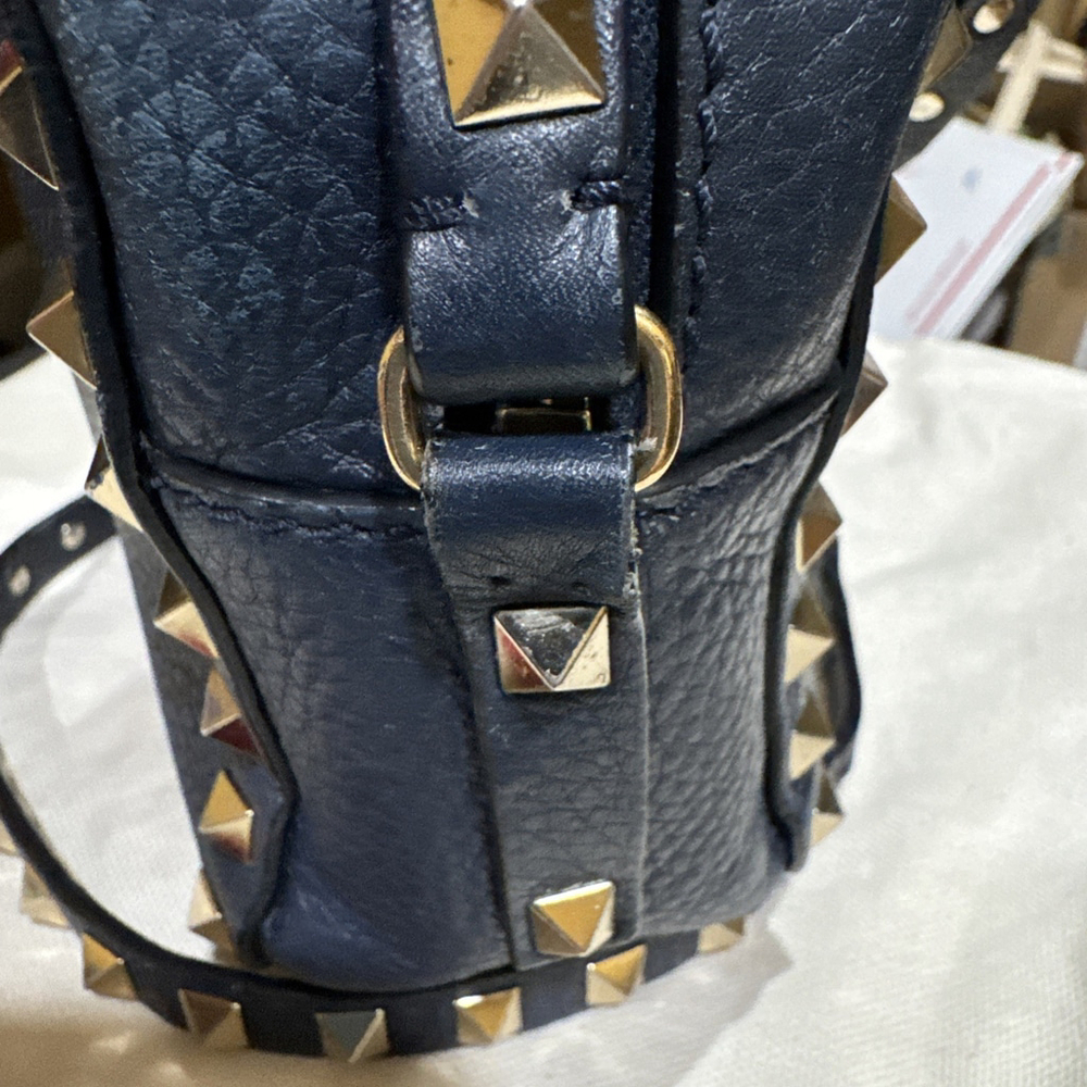 Valentino Rockstud Gold Hardware Crossbody Blue - Picture 16 of 16